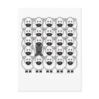 German Shepherd Dog in the Sheep postcard