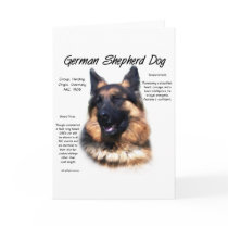 German Shepherd Dog (longhair) History Design Greeting Card