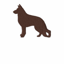 German Shepherd Dog Silhouette with Custom Text Embroidered Polo Shirts