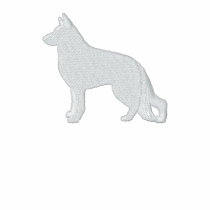 German Shepherd Dog Silhouette with Custom Text Embroidered Polo Shirts