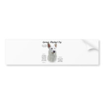 German Shepherd Dog (wht) History Design bumper stickers