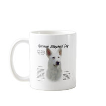 German Shepherd Dog (wht) History Design Coffee Mug