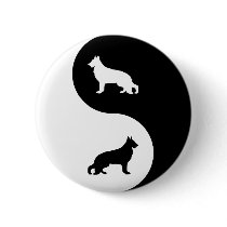 German Shepherd Dog Yin Yang Pin