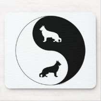 German Shepherd Dog Yin Yang Mouse Pads