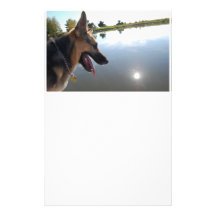 German Shepherd/Enjoying the View Stationery Design