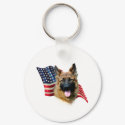 German Shepherd Flag keychains