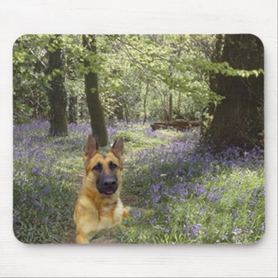 German Shepherd Forest Mousepad by normagolden