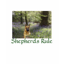German Shepherd Forest T-Shirt by normagolden German Shepherd Forest T-Shirt