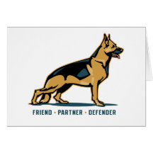 German Shepherd Friend Greeting Cards