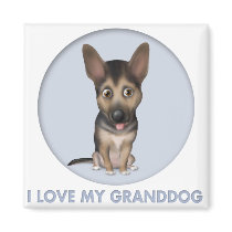 German Shepherd Granddog magnets by cartoondogs German Shepherd Granddog magnets