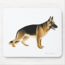 German Shepherd Guard Dog Mousepad