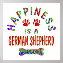 German Shepherd Happiness Posters