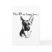 German Shepherd Happy Face cards by GreyWolfCreation German Shepherd Happy Face cards