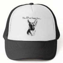 German Shepherd Happy Face Trucker Hats