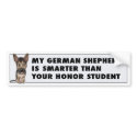 German Shepherd Honor bumpersticker