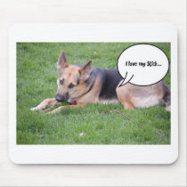 German shepherd Humor mousepads