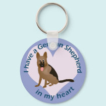 German Shepherd in My Heart keychains by DogsOnly German Shepherd in My Heart keychains