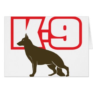 German Shepherd K-9 card