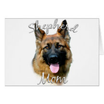 German Shepherd (longhair) Mom 2 Card