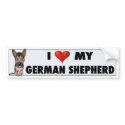 German Shepherd Love Sticker bumpersticker