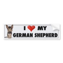German Shepherd Love Sticker bumper stickers