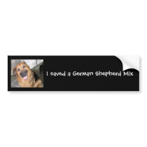 German Shepherd Mix Bumper Sticker bumper stickers by Azan38 German Shepherd Mix Bumper Sticker bumper stickers