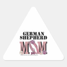 German Shepherd MOM Triangle Sticker