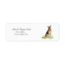German Shepherd Name Label