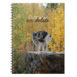 German Shepherd on a Rock; Customizable Spiral Note Books