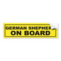 German Shepherd on Board bumper stickers by RayBarnsbury German Shepherd on Board bumper stickers