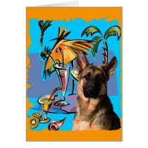 German Shepherd PartyTime Greeting Cards