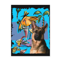 German Shepherd PartyTime postcards