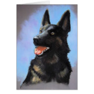 GERMAN SHEPHERD: PASTEL ART: REALISM card
