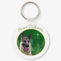 German Shepherd Peace Keychain