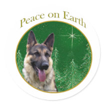 German Shepherd Peace stickers