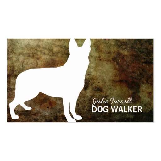 German Shepherd Pet Realated Business Card Templates (front side)