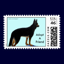 German Shepherd Postage Stamp