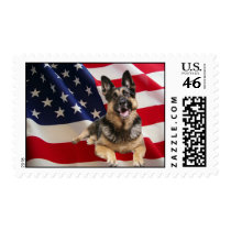 German Shepherd Postage Stamp