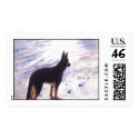 German Shepherd Postage Stamp by artbyjolyn German Shepherd Postage Stamp