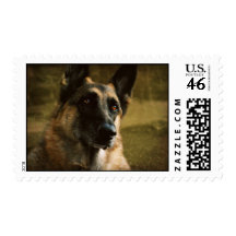 German Shepherd Postage Stamp