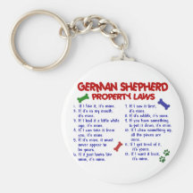 GERMAN SHEPHERD Property Laws 2 Keychains