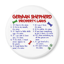 GERMAN SHEPHERD Property Laws 2 magnets by poochloverstuff GERMAN SHEPHERD Property Laws 2 magnets