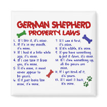 GERMAN SHEPHERD Property Laws 2 magnets by poochloverstuff GERMAN SHEPHERD Property Laws 2 magnets