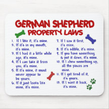GERMAN SHEPHERD Property Laws 2 Mouse Mat