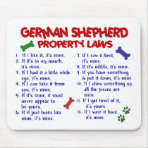 GERMAN SHEPHERD Property Laws 2 mousepads by poochloverstuff GERMAN SHEPHERD Property Laws 2 mousepads
