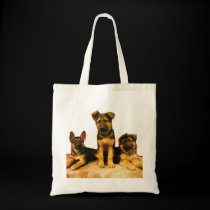 German Shepherd puppies tote bag bags