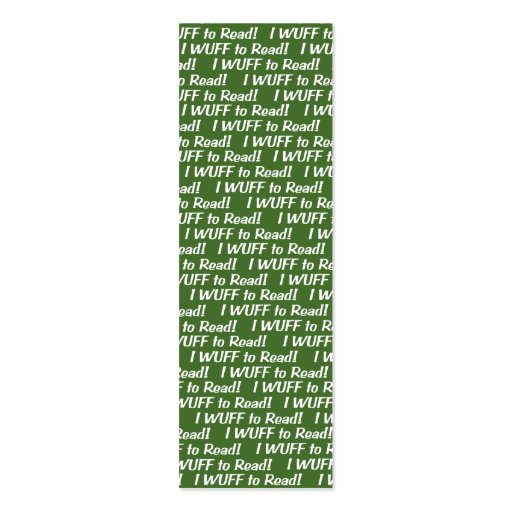 German Shepherd Puppy Green Bookmark Business Card Templates (back side)