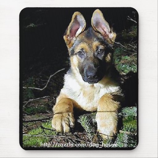 German-Shepherd Puppy Mouse Mats