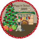 German Shepherd Puppys 1st Christmas Ornament 2009 photo sculptures