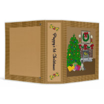 German Shepherd Puppy's 1st Christmas Scrapbook binders